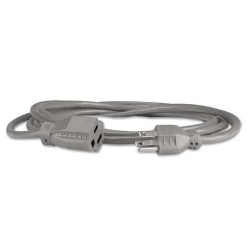 Image of Innovera® Indoor Heavy-Duty Extension Cord, 9 ft, 13 A, Gray