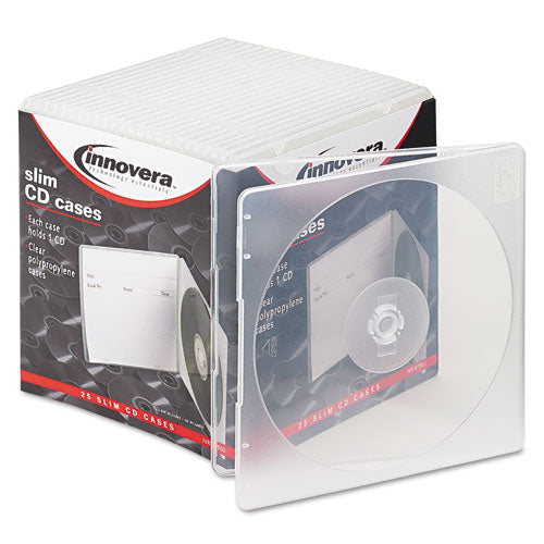 Image of Innovera® Slim Cd Case, Clear, 25/pack