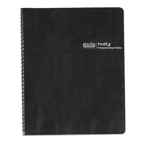 Image of House of Doolittle Eight-Person Group Practice Daily Appointment Book, 11 x 8.5, Black Cover, 12-Month (Jan to Dec): 2025
