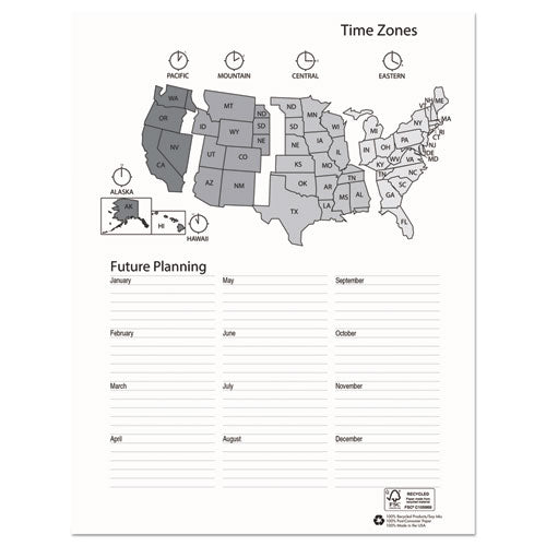 Image of House of Doolittle Recycled Professional Weekly Planner, 15-Minute Appts, 11 x 8.5, Black Wirebound Soft Cover, 24-Month: Jan 2025 to Dec 2026
