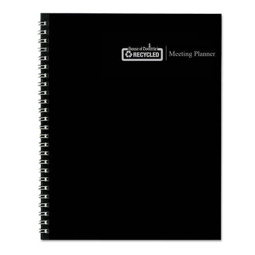 Image of House of Doolittle Recycled Meeting Note Planner, 11 x 8.5, Black Cover, 12-Month (Jan to Dec): 2025