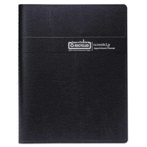 Image of House of Doolittle Recycled Weekly Appointment Book, 8 x 5, Black Cover, 12-Month (Jan to Dec): 2025