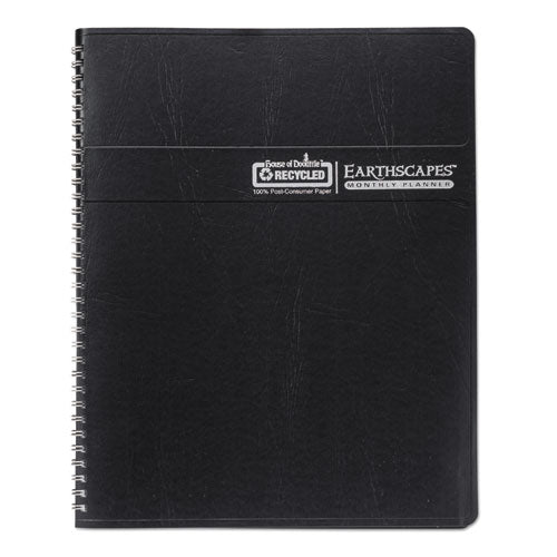 Image of House of Doolittle Earthscapes Recycled Ruled Monthly Planner, Landscapes Color Photos, 11 x 8.5, Black Cover, 14-Month: Dec 2024 to Jan 2026