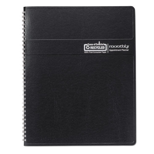 Image of House of Doolittle 14-Month Recycled Ruled Monthly Planner, 8.75 x 6.78, Black Cover, 14-Month: Dec 2024 to Jan 2026