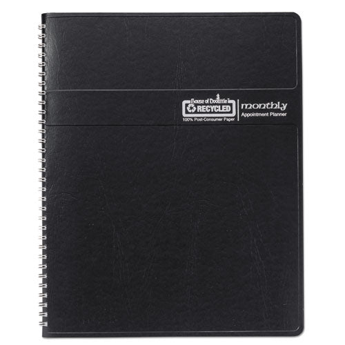 Image of House of Doolittle 14-Month Recycled Ruled Monthly Planner, 8.75 x 6.78, Black Cover, 14-Month: Dec 2024 to Jan 2026