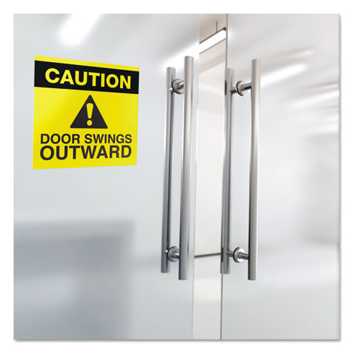 Image of Avery® Surface Safe Removable Label Safety Signs, Inkjet/laser Printers, 7 X 10, White, 15/pack