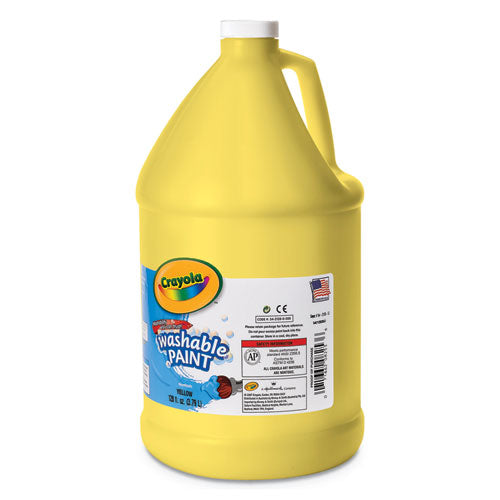 Image of Crayola® Washable Paint, Yellow, 1 Gal Bottle