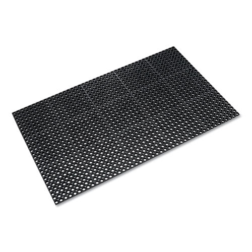 Image of Crown Safewalk Heavy-Duty Anti-Fatigue Drainage Mat, General Purpose, 36 X 60, Black