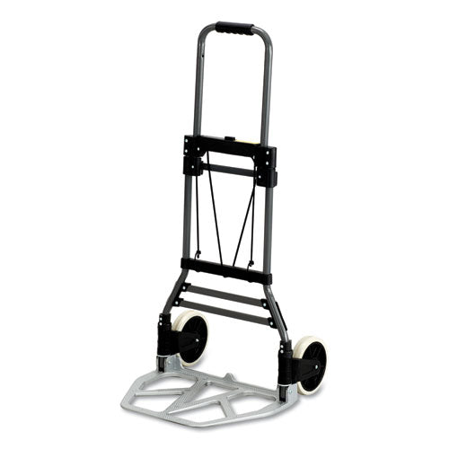 Image of Safco® Stow-Away Collapsible Medium Hand Truck, 275 Lb Capacity, 19 X 17.75 X 38.75, Aluminum
