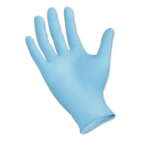 Image of Boardwalk® Disposable Examination Nitrile Gloves, Medium, Blue, 5 mil, 100/Box