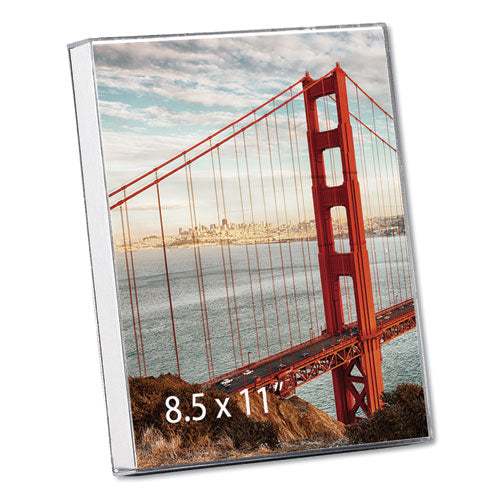 Image of Universal® Clear Box Frame, Plastic, 8.5 x 11 Insert, Clear