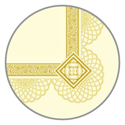 Image of Southworth® Premium Certificates, 8.5 X 11, Ivory/gold With Spiro Gold Foil Border,15/pack