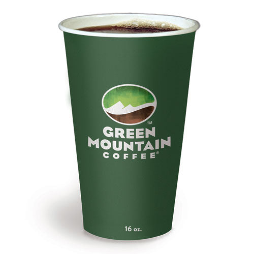 Image of Green Mountain Coffee® Paper Hot Cups, 16 oz, Green Mountain Design, 1,000/Carton