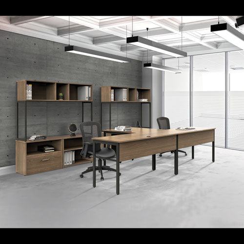Image of Linea Italia® Urban Series Desk Workstation, 59" X 23.75" X 29.5", Ash
