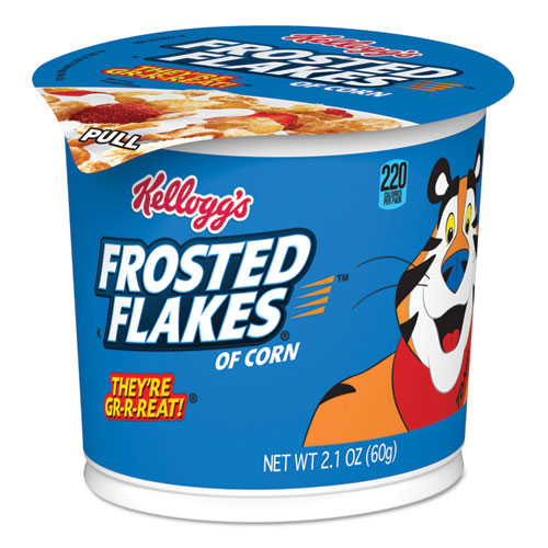 Image of Kellogg's® Breakfast Cereal, Frosted Flakes, Single-Serve 2.1 Oz Cup, 6/box