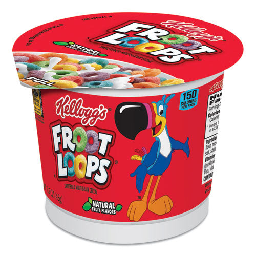 Image of Kellogg's® Froot Loops Breakfast Cereal, Single-Serve 1.5 Oz Cup, 6/box