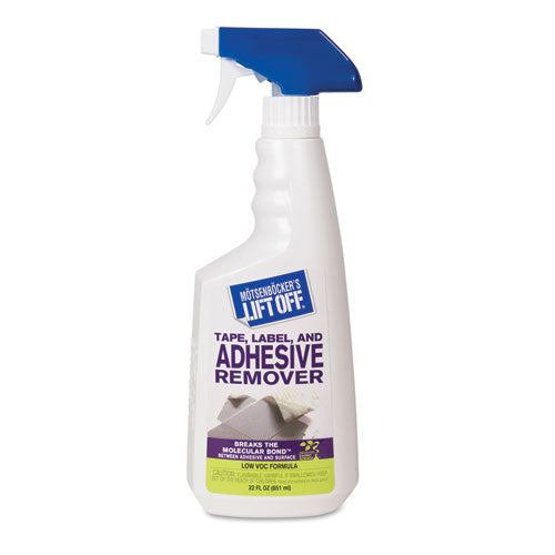 Image of Motsenbocker's Lift-Off® Tape, Label And Adhesive Remover, 22 Oz Trigger Spray, 6/carton