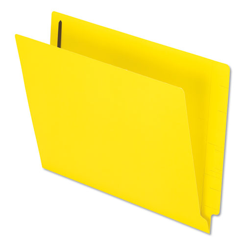 Image of Pendaflex® Colored Reinforced End Tab Fastener Folders, 0.75" Expansion, 2 Fasteners, Letter Size, Yellow Exterior, 50/Box