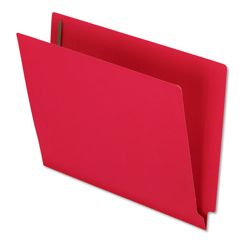 Image of Pendaflex® Colored Reinforced End Tab Fastener Folders, 0.75" Expansion, 2 Fasteners, Letter Size, Red Exterior, 50/Box