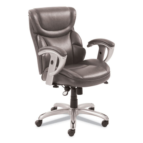 Image of SertaPedic® Emerson Task Chair, Supports Up To 300 Lb, 18.75" To 21.75" Seat Height, Gray Seat/back, Silver Base