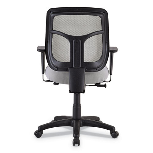 Image of Eurotech Apollo Mid-Back Mesh Chair, 18.1" To 21.7" Seat Height, Silver Seat, Silver Back, Black Base
