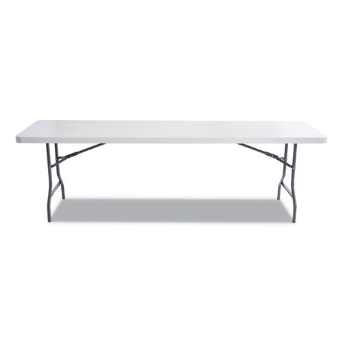 Image of Alera® Resin Rectangular Folding Table, Square Edge, 96w X 30d X 29h, Platinum