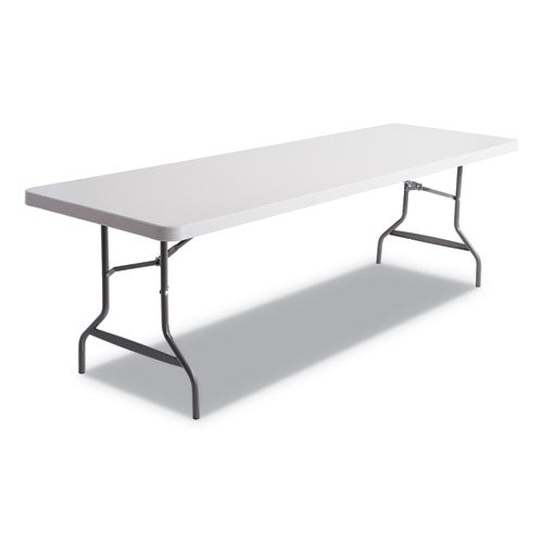 Image of Alera® Resin Rectangular Folding Table, Square Edge, 96w X 30d X 29h, Platinum