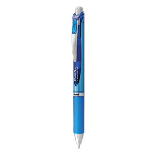 Image of Pentel® EnerGel RTX Gel Pen, Retractable, Medium 0.7 mm, Blue Ink, Blue/Light Blue Barrel