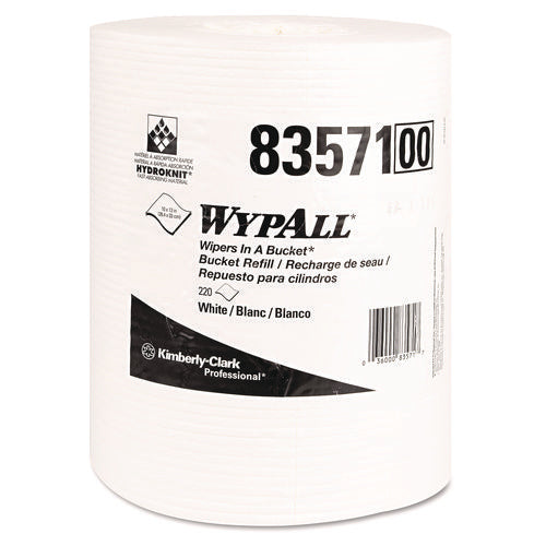 Image of WypAll® X70 Wipers in a Bucket Refills, No Bucket, 13 x 10, White, 220/Rolls, 3 Rolls/Carton