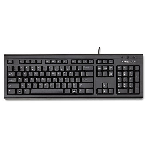 Image of Kensington® Keyboard For Life Slim Spill-Safe Keyboard, 104 Keys, Black