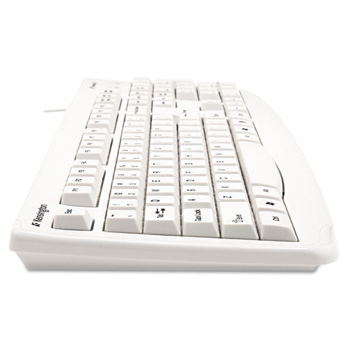 Image of Kensington® Pro Fit Usb Washable Keyboard, 104 Keys, White