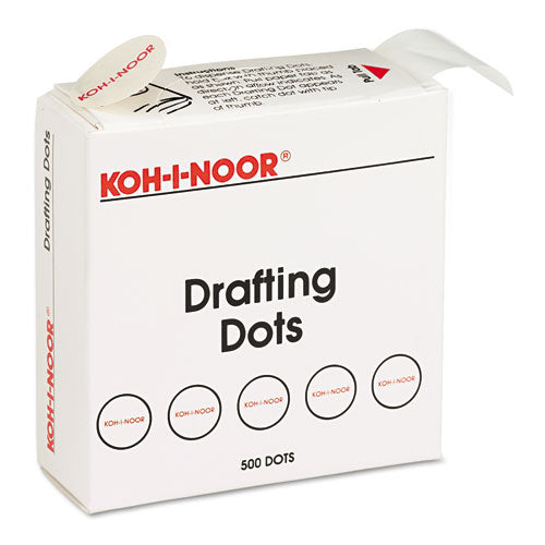 Image of Koh-I-Noor Adhesive Drafting Dots, 0.88" Dia, Dries Clear, 500/box