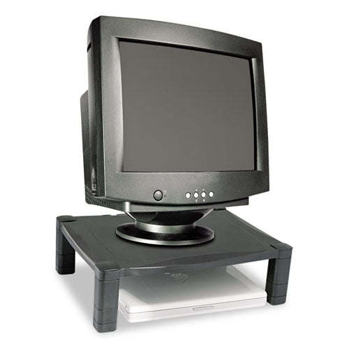 Image of Kantek Single-Level Monitor Stand, 17" X 13.25" X 3" To 6.5", Black, Supports 50 Lbs
