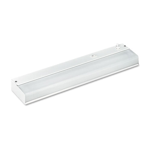 Image of Ledu® Low-Profile Under-Cabinet LED-Tube Light Fixture with (1) 9 W LED Tube, Steel Housing, 18.25" x 4" x 1.75", White