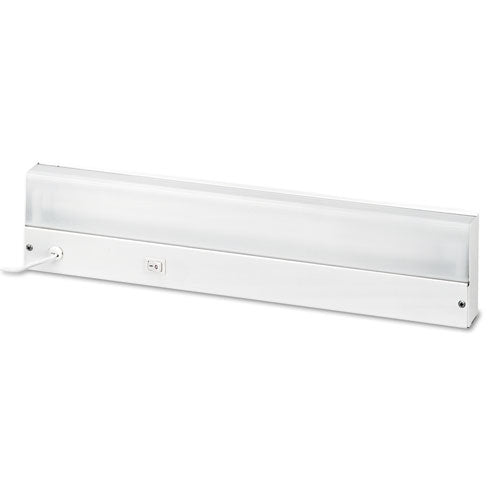 Image of Ledu® Low-Profile Under-Cabinet LED-Tube Light Fixture with (1) 9 W LED Tube, Steel Housing, 18.25" x 4" x 1.75", White