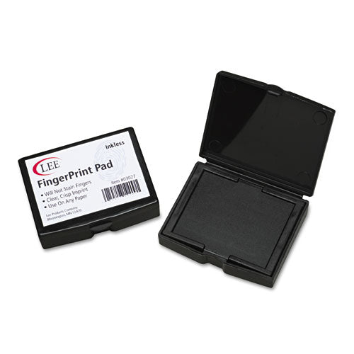 Image of LEE Inkless Fingerprint Pad, 2.25" x 1.75", Black