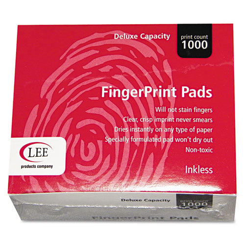 Image of LEE Inkless Fingerprint Pad, 2.25" x 175", Black, 12/Pack