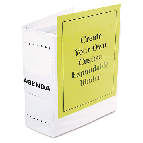 Image of Charles Leonard® Varicap Expandable Binder, 2 Posts, 6" Capacity, 11 X 8.5, White