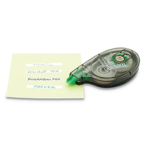 Image of Tombow® MONO Correction Tape, Non-Refillable, Gray/Clear Applicator, 0.17" x 394", White Tape, 4/Pack