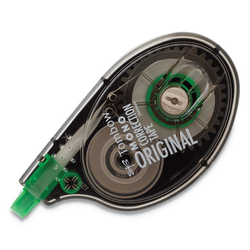 Image of Tombow® MONO Correction Tape, Non-Refillable, Gray/Clear Applicator, 0.17" x 394", White Tape, 4/Pack