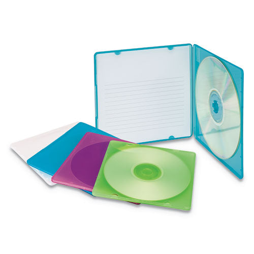 Image of Innovera® Slim Cd Case, Assorted Colors, 10/pack