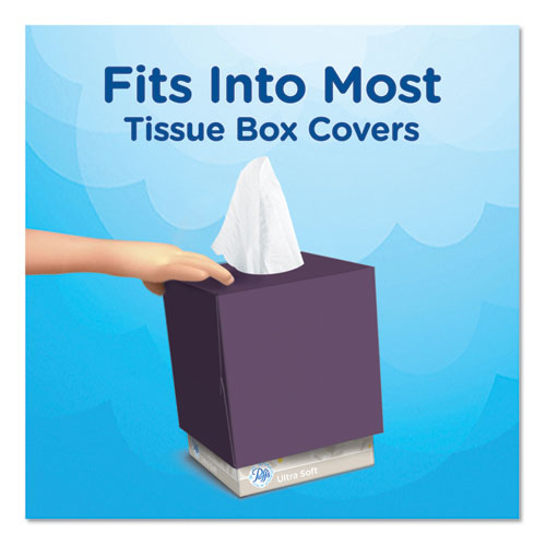 Image of Puffs® Plus Lotion Facial Tissue, 2-Ply, White, 56 Sheets/Box, 24 Boxes/Carton