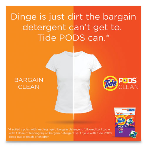 Image of Tide® Pods, HE Compatible, Laundry Detergent, Spring Meadow, 35/Pack, 4 Packs/Carton