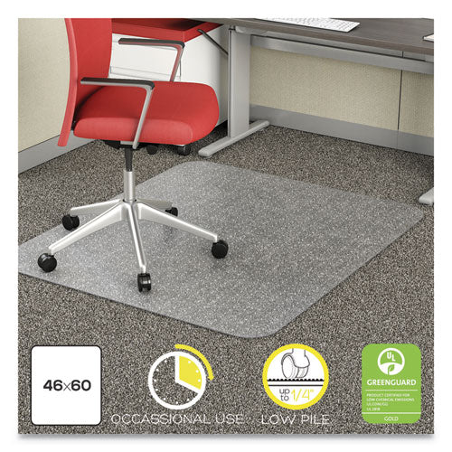 Image of deflecto® Economat Occasional Use Chair Mat, Low Pile Carpet, Roll, 46 X 60, Rectangle, Clear