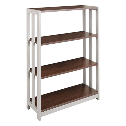 Image of Linea Italia® Trento Line Bookcase, Three-Shelf, 31.5w x 11.63d x 43.25h, Mocha