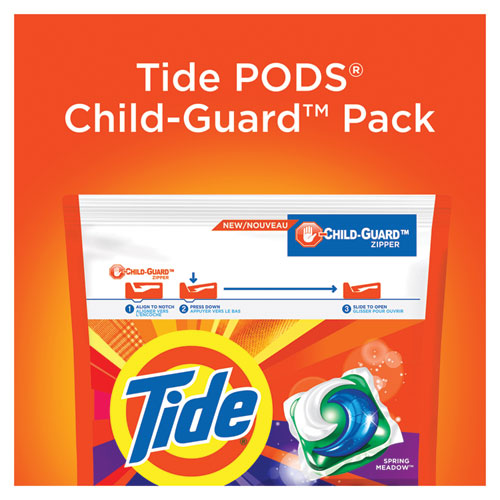 Image of Tide® Pods, HE Compatible, Laundry Detergent, Spring Meadow, 35/Pack, 4 Packs/Carton