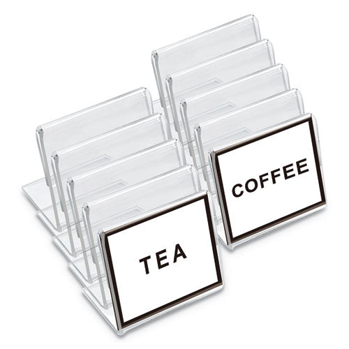 Image of Universal® Mini Table-Top Sign, 1.5 x 2, Clear