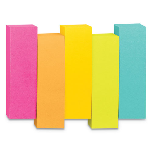 Image of Post-it® Page Flag Markers, Assorted Brights, 100 Flags/Pad, 5 Pads/Pack