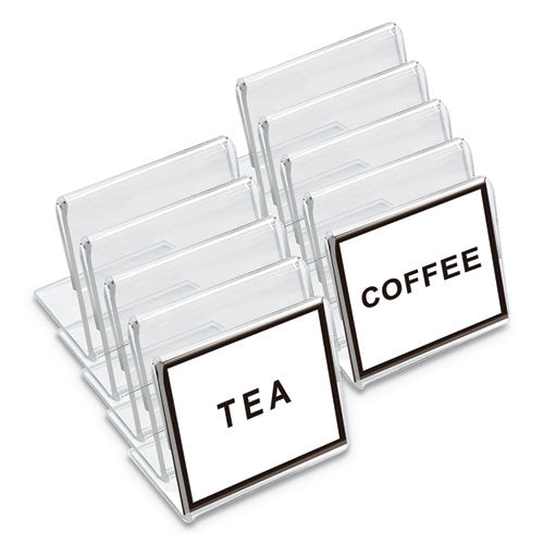 Image of Universal® Mini Table-Top Sign, 1.5 x 2, Clear