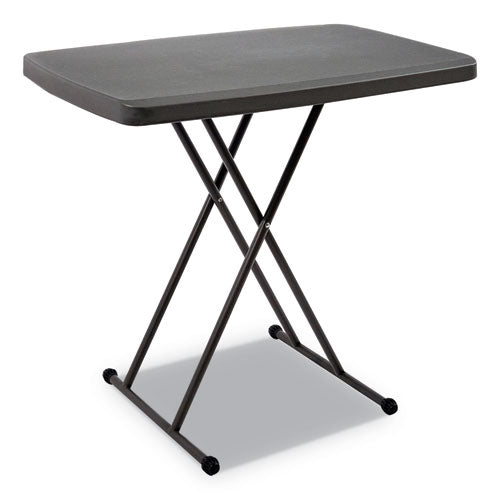 Image of Iceberg IndestrucTable Classic Personal Folding Table, 30" x 20" x 25" to 28", Charcoal